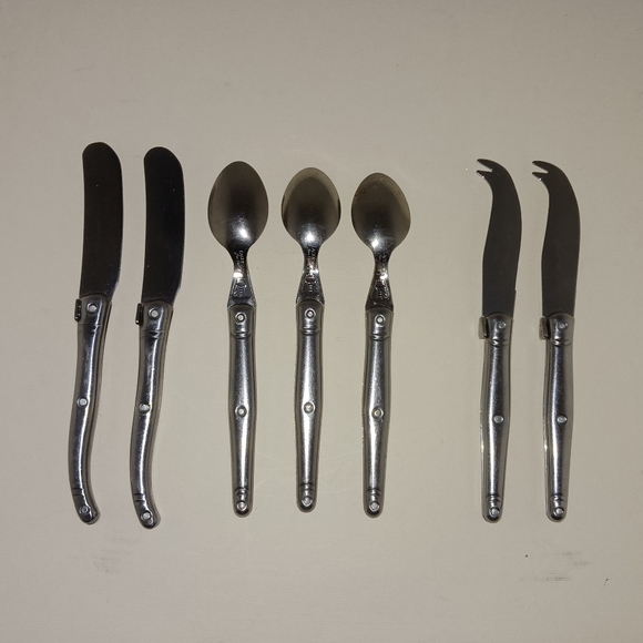 Laguiole Stainless Steel Cheese Forks / knives, Spreaders & Spoons, … - Picture 2 of 10